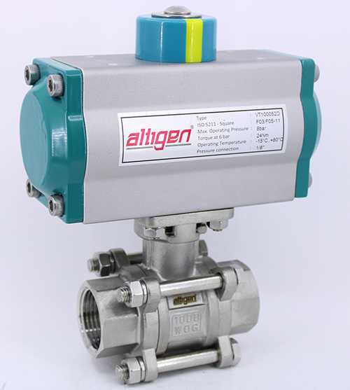 Pnömatik Aktüatörlü Küresel Vana